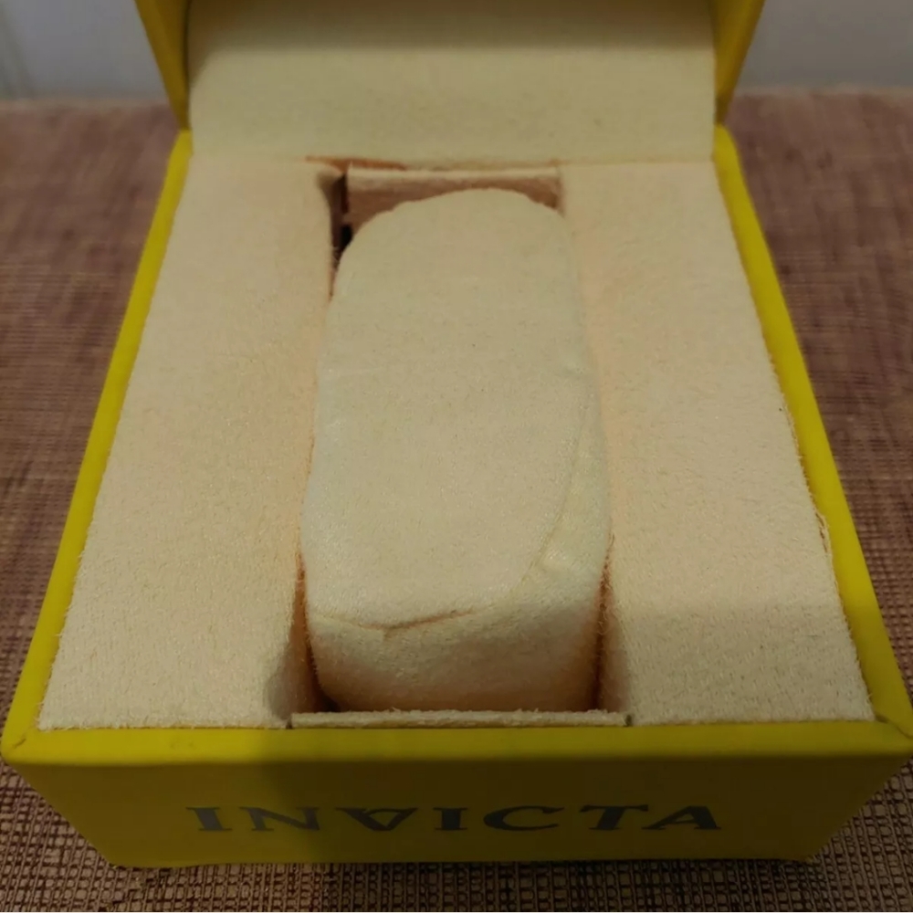 Invicta Yellow Classic Wave Empty Watch Box Case - Picture 3 of 6